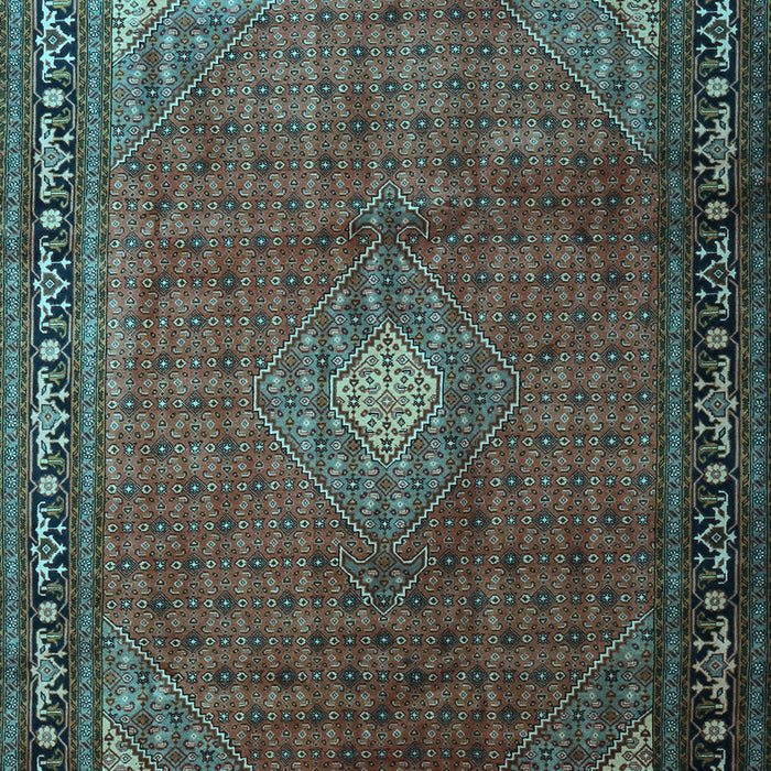 Medallion Light Blue Traditional Rug, tr1867lblu