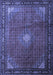 Medallion Blue Traditional Rug, tr1867blu