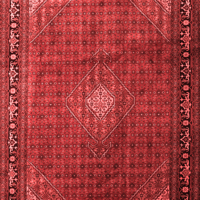 Machine Washable Medallion Red Traditional Rug, wshtr1867red