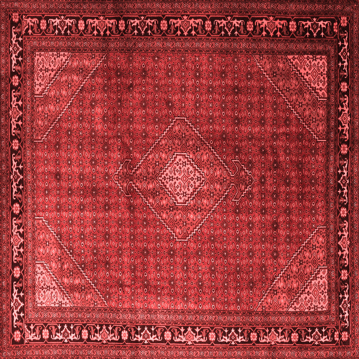 Machine Washable Medallion Red Traditional Rug, wshtr1867red