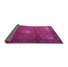 Sideview of Medallion Pink Traditional Rug, tr1867pnk