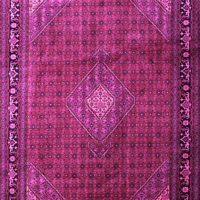 Machine Washable Medallion Pink Traditional Rug, wshtr1867pnk