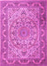Medallion Pink Traditional Rug, tr1868pnk