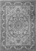 Serging Thickness of Machine Washable Medallion Gray Traditional Rug, wshtr1868gry