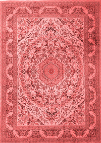 Medallion Red Traditional Rug, tr1868red