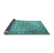 Sideview of Medallion Light Blue Traditional Rug, tr1868lblu