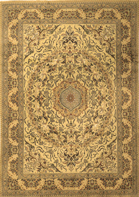 Medallion Brown Traditional Rug, tr1868brn