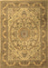 Medallion Brown Traditional Rug, tr1868brn