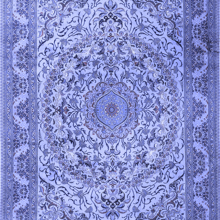 Medallion Blue Traditional Rug, tr1868blu