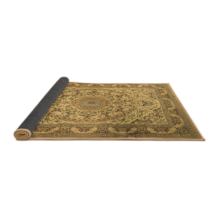 Sideview of Medallion Brown Traditional Rug, tr1868brn