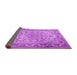 Sideview of Medallion Purple Traditional Rug, tr1868pur