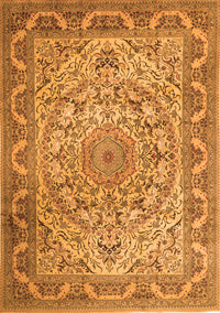 Medallion Orange Traditional Rug, tr1868org