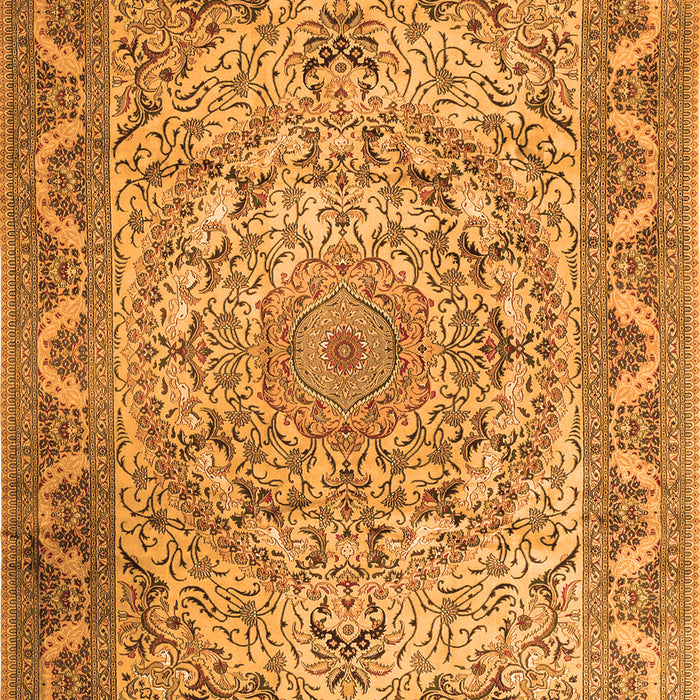 Medallion Orange Traditional Rug, tr1868org