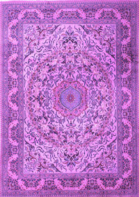 Medallion Purple Traditional Rug, tr1868pur