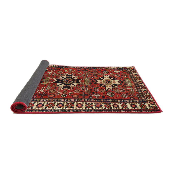 Sideview of Traditional Cranberry Red Persian Rug, tr1869