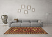 Machine Washable Persian Brown Traditional Rug in a Living Room,, wshtr1869brn