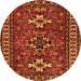 Machine Washable Persian Orange Traditional Area Rugs, wshtr1869org