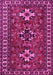 Machine Washable Persian Pink Traditional Rug, wshtr1869pnk