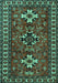 Machine Washable Persian Turquoise Traditional Area Rugs, wshtr1869turq