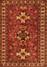 Serging Thickness of Machine Washable Persian Orange Traditional Area Rugs, wshtr1869org