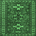 Square Persian Emerald Green Traditional Rug, tr1869emgrn