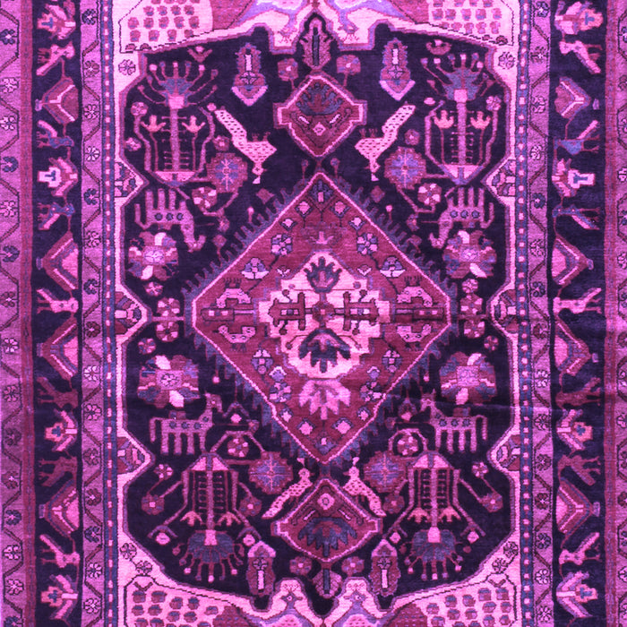 Machine Washable Persian Purple Traditional Area Rugs, wshtr186pur