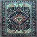 Square Persian Light Blue Traditional Rug, tr186lblu