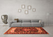 Machine Washable Persian Orange Traditional Area Rugs in a Living Room, wshtr186org