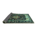 Sideview of Persian Turquoise Traditional Rug, tr186turq