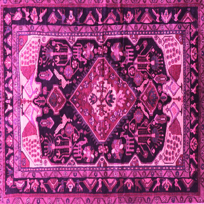 Square Persian Pink Traditional Rug, tr186pnk