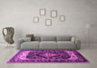 Machine Washable Persian Purple Traditional Area Rugs in a Living Room, wshtr186pur