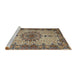 Sideview of Machine Washable Traditional Sepia Brown Rug, wshtr1870