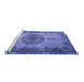 Sideview of Machine Washable Persian Blue Traditional Rug, wshtr1870blu