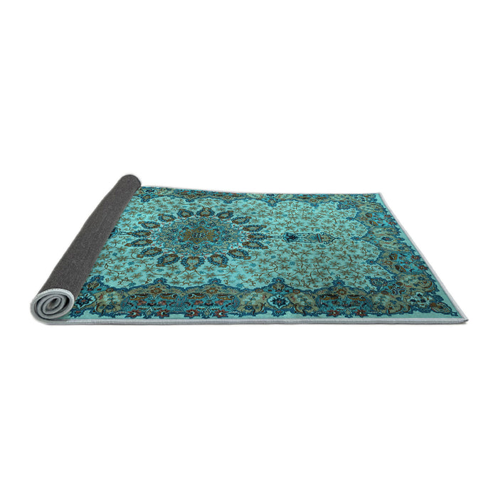 Sideview of Persian Light Blue Traditional Rug, tr1870lblu