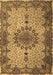 Machine Washable Persian Brown Traditional Rug, wshtr1870brn