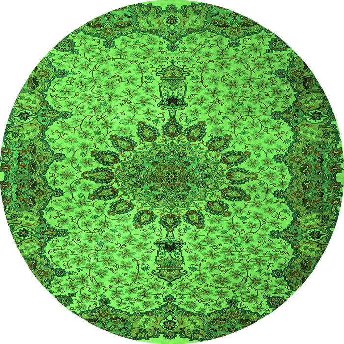 Machine Washable Persian Green Traditional Area Rugs, wshtr1870grn