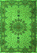 Serging Thickness of Machine Washable Persian Green Traditional Area Rugs, wshtr1870grn