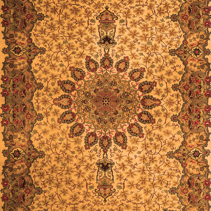 Serging Thickness of Machine Washable Persian Orange Traditional Area Rugs, wshtr1870org