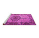 Sideview of Machine Washable Persian Pink Traditional Rug, wshtr1870pnk