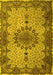 Machine Washable Persian Yellow Traditional Rug, wshtr1870yw