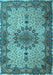 Machine Washable Persian Light Blue Traditional Rug, wshtr1870lblu