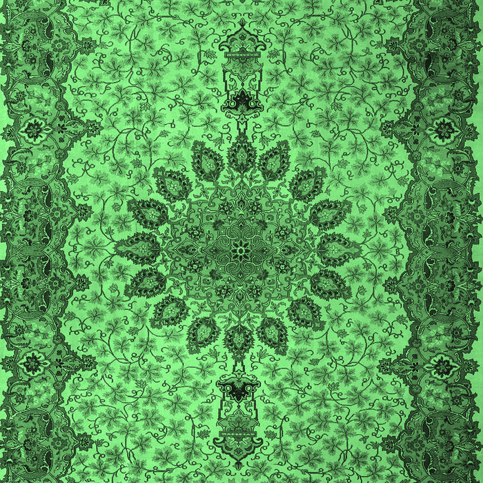 Machine Washable Persian Emerald Green Traditional Area Rugs, wshtr1870emgrn
