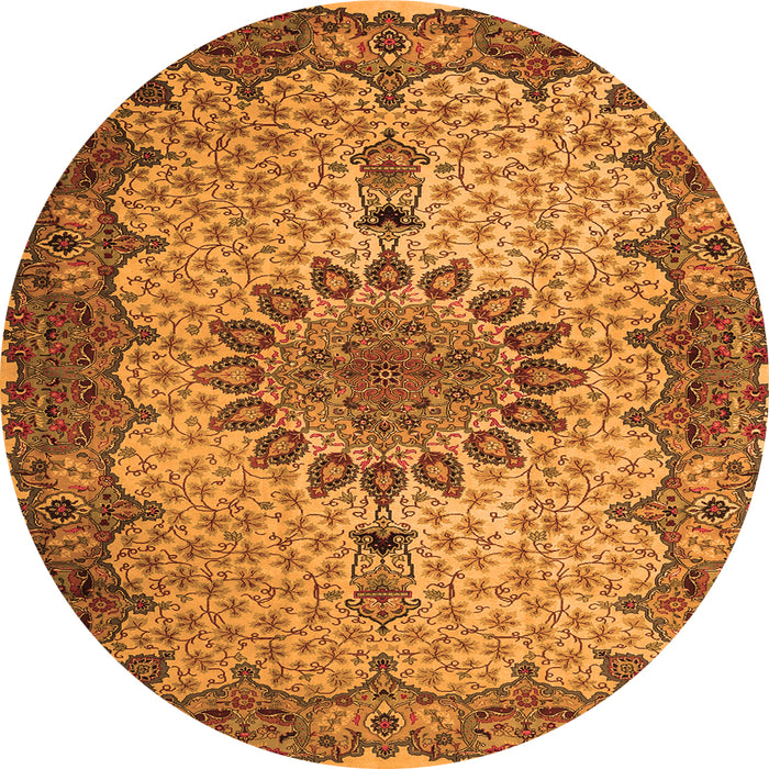 Square Persian Orange Traditional Rug, tr1870org