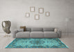 Machine Washable Persian Light Blue Traditional Rug in a Living Room, wshtr1870lblu