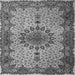 Round Machine Washable Persian Gray Traditional Rug, wshtr1870gry