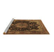 Sideview of Machine Washable Persian Brown Traditional Rug, wshtr1871brn