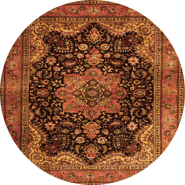 Machine Washable Persian Orange Traditional Area Rugs, wshtr1871org