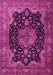 Machine Washable Persian Pink Traditional Rug, wshtr1871pnk