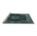 Sideview of Machine Washable Persian Light Blue Traditional Rug, wshtr1871lblu