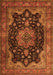 Serging Thickness of Machine Washable Persian Orange Traditional Area Rugs, wshtr1871org